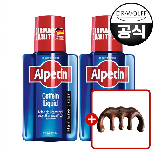알페신 알페신 카페인 리퀴드 헤어토닉(모발 및 두피 영양) 200ml X 2 (두피마사지 괄사 증정)