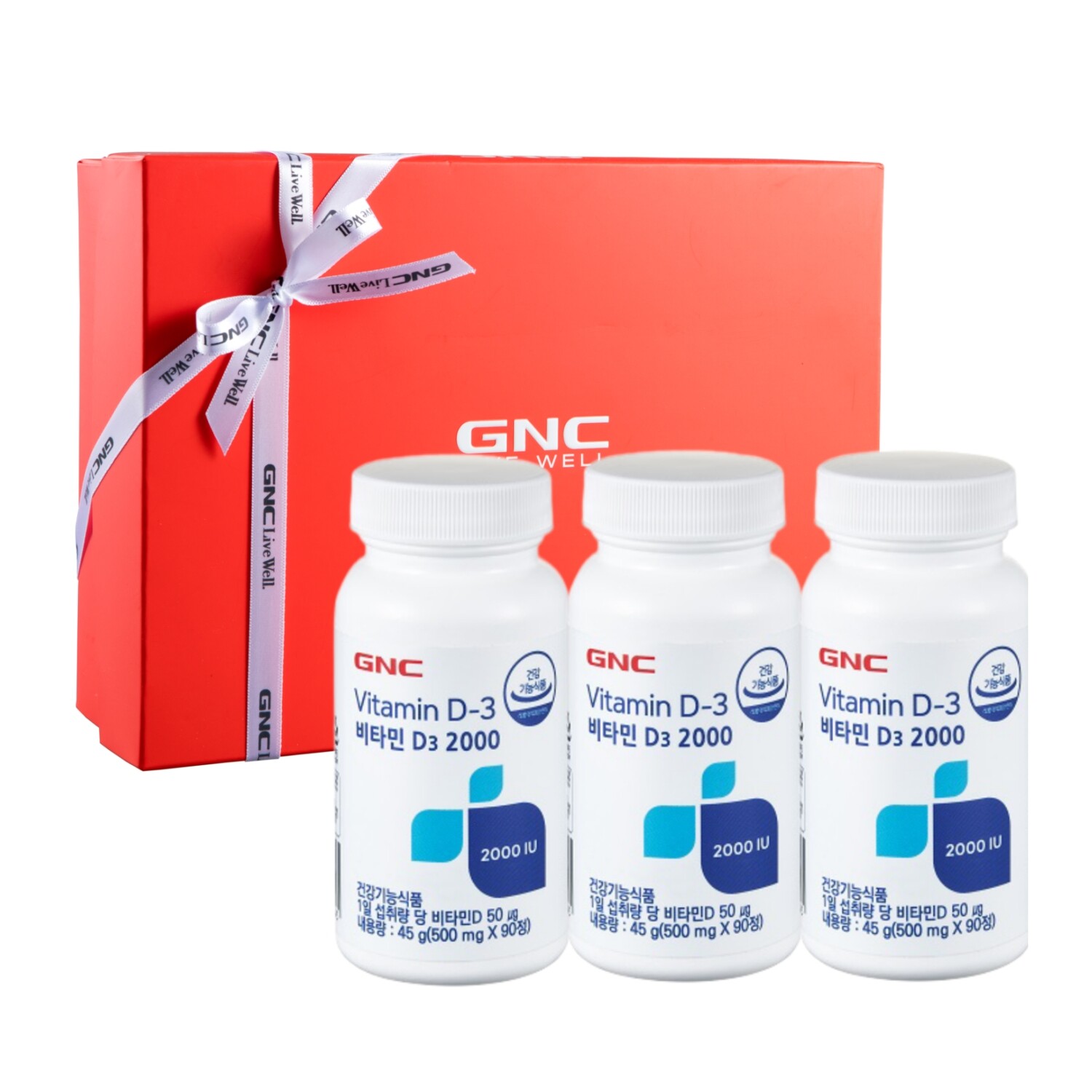 지엔씨 (GNC) 비타민D3 2000 3개 세트 ( 500mg90정 X3개 / 총270일분 )