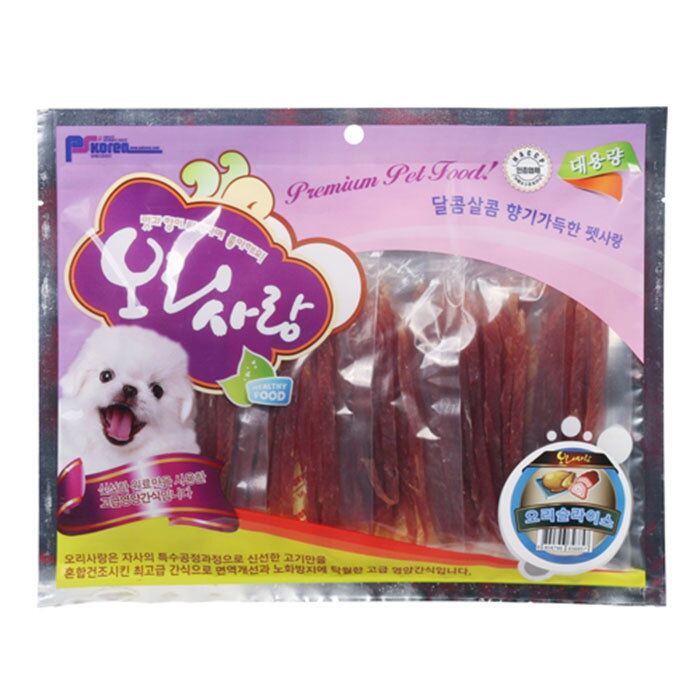 팩앤프라이드 오리사랑 오리슬라이스 400g//애견간식/강아지/사사미