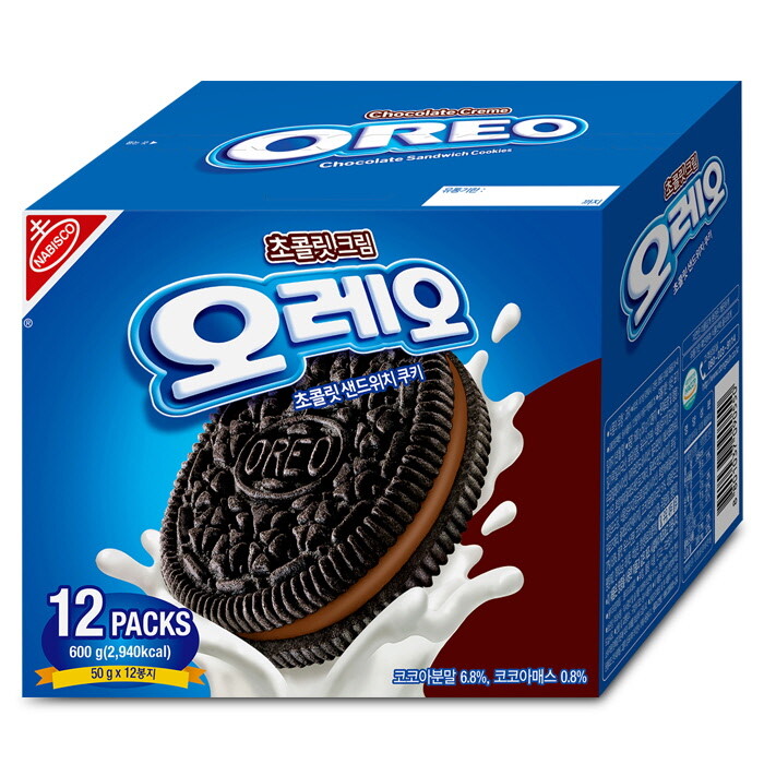 오레오 오레오 초콜릿크림 샌드위치 쿠키 600g
