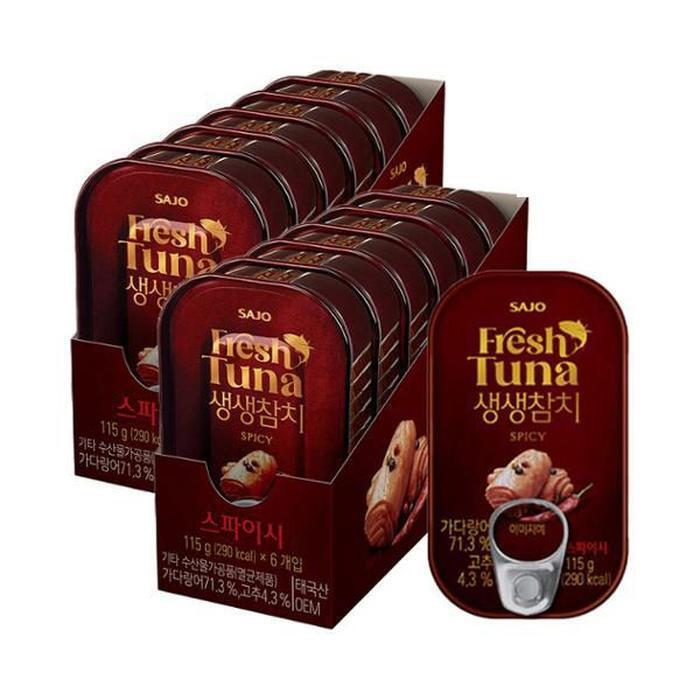 셀러허브 식품 사조 생생참치 스파이시 115g X 12캔