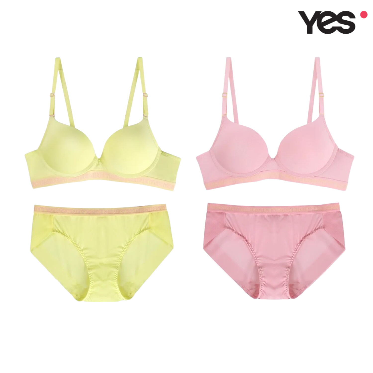 YES(속옷) 소프트밴드 풀컵 브라 헴팬티 세트 YSWBZ273YSWPZ274
