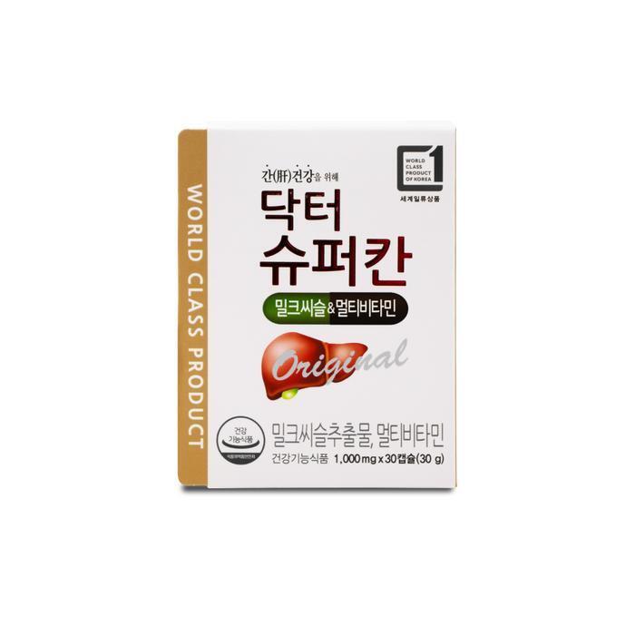 셀러허브 식품 에이치엘사이언스 닥터슈퍼칸 밀크시슬 멀티비타민 1000mg x 30캡슐 1박스