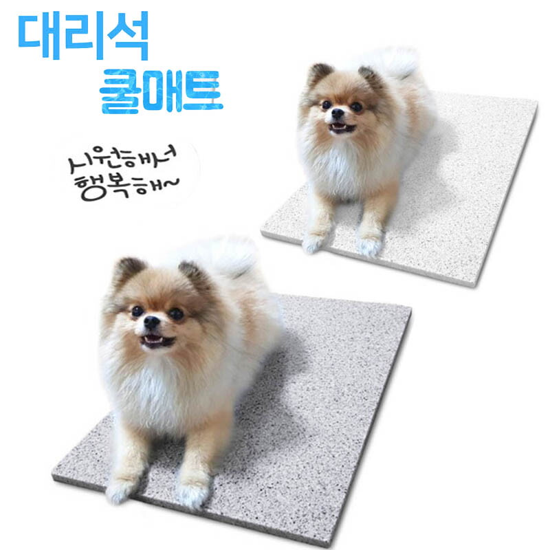도그씨 [도그씨]힐링타임 대리석 쿨매트 스노우/밀키 애견쿨매트