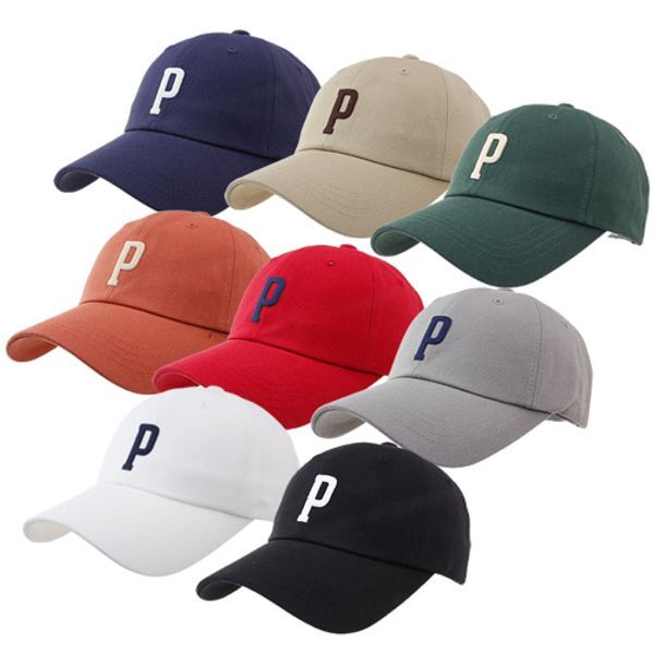 디꾸보 [하프클럽/디꾸보]캐쥬얼 알바벳 P포인팅 볼캡 야구모자 CR497