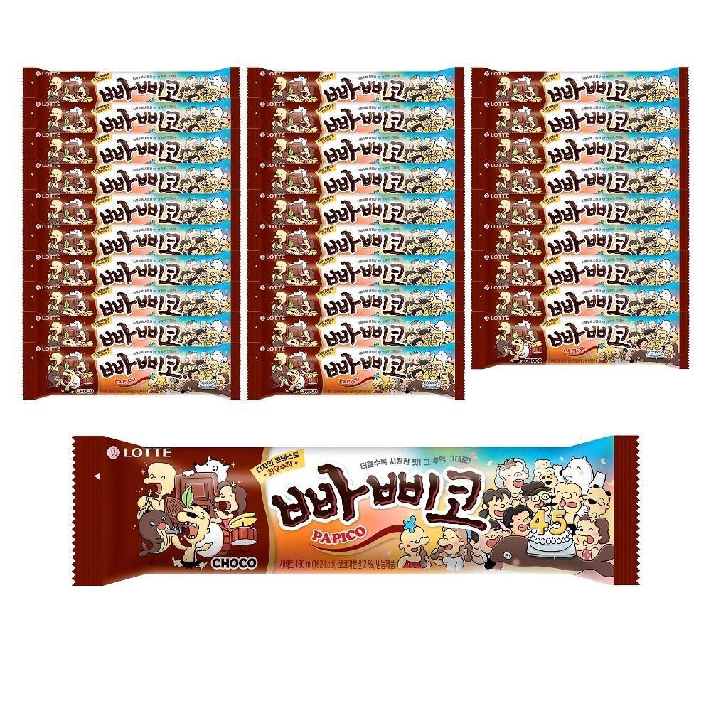 롯데웰푸드 빠삐코 초코 130mlx30