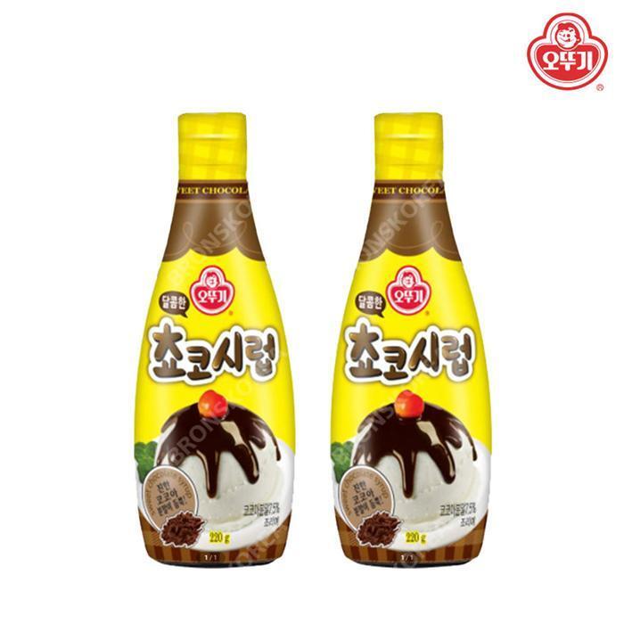 셀러허브 식품 오뚜기 달콤한 쵸코시럽 220g 2개 초코시럽 아이스크림