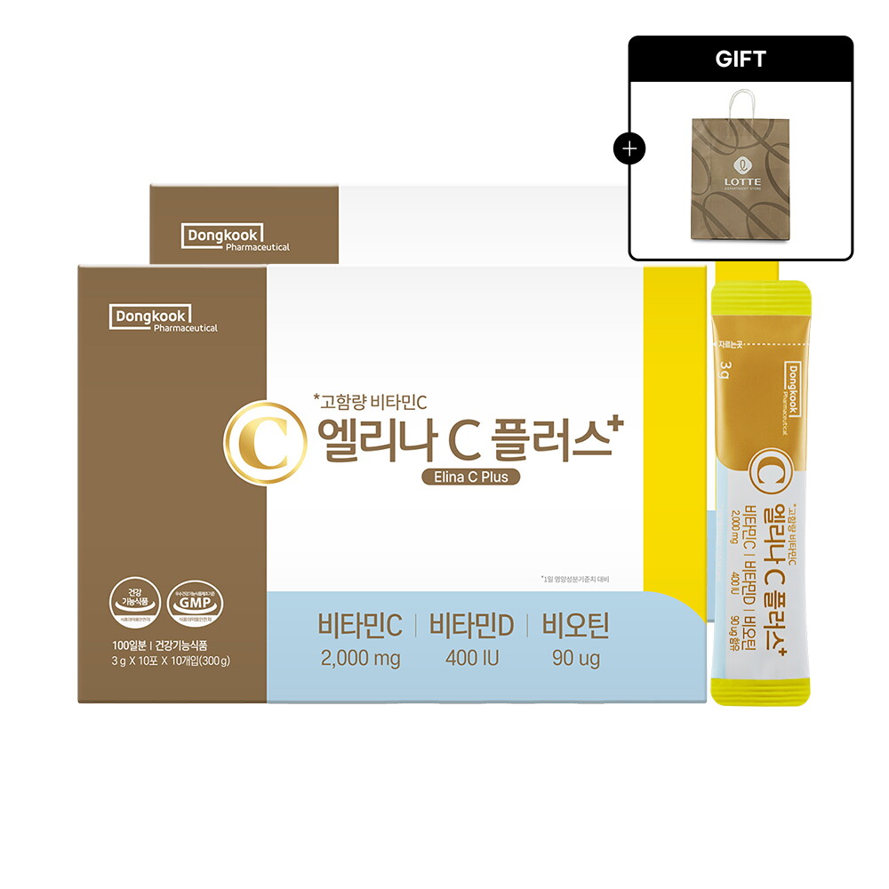 네이처스비타민샵 (동국제약)엘리나 C 플러스 (10포x10개입) 2박스