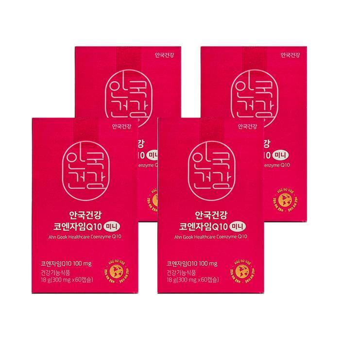셀러허브 식품 안국건강 코엔자임Q10 미니 300mg x 60캡슐 4개 HIS