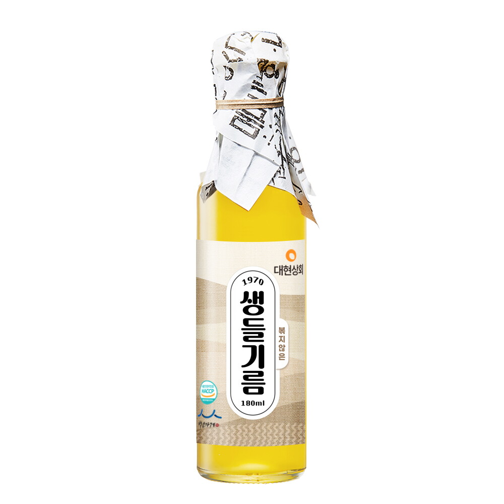 대현상회 50년전통 대현상회 저온압착 볶지 않은 생들기름 180ml