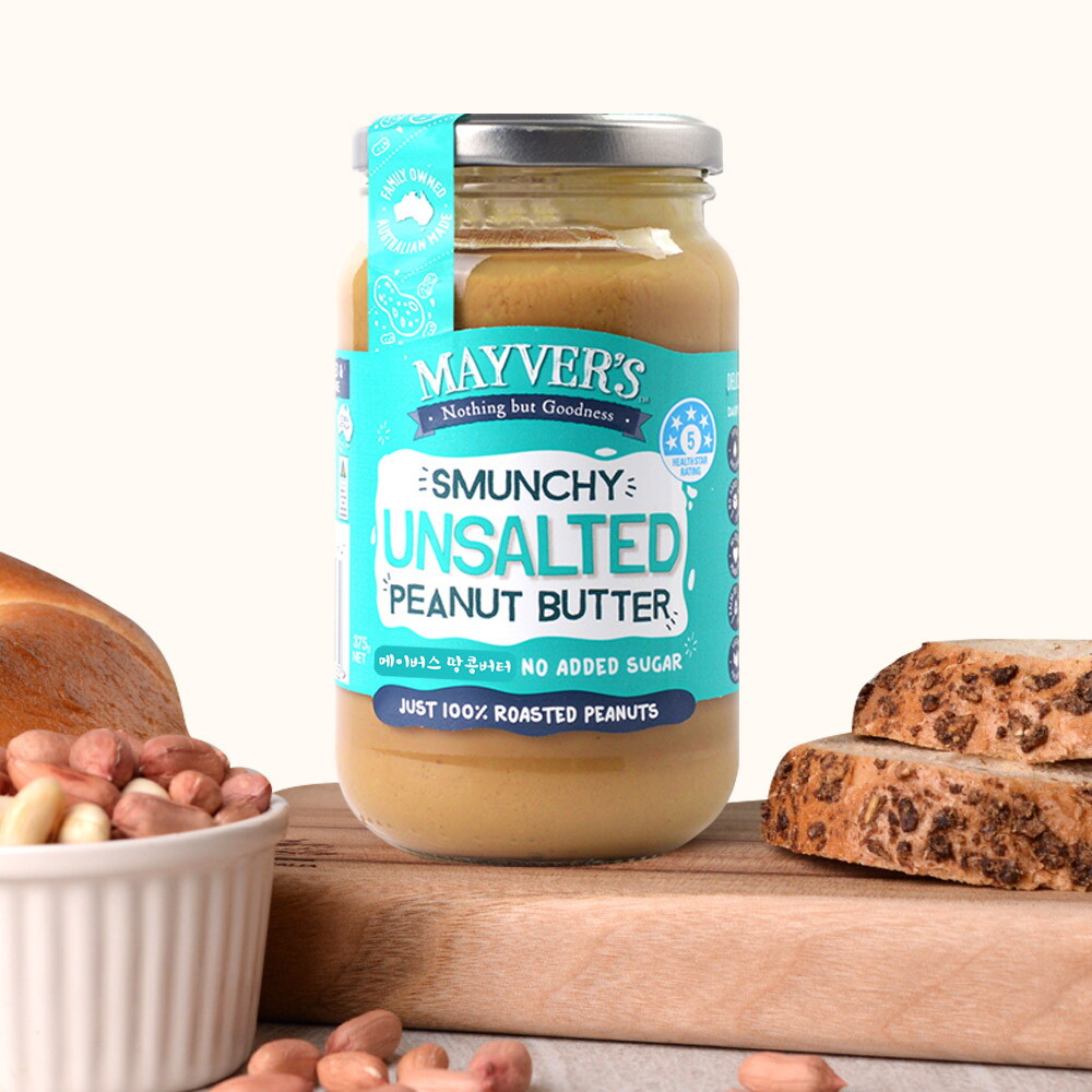 메이버스 스먼키 언솔티드 피넛 버터 375g