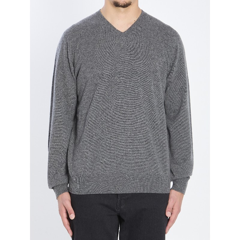 더로우 더로우 브이넥 리브 트림 캐시미어 스웨터 1014 Y556 MGM