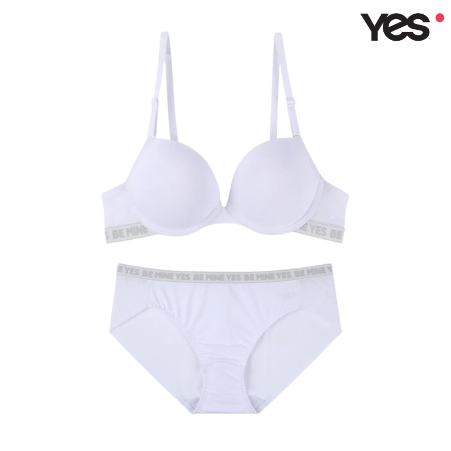 YES(속옷) 베이직 화이트 브라 헴팬티 세트 YDWBZ471YDWPZ471