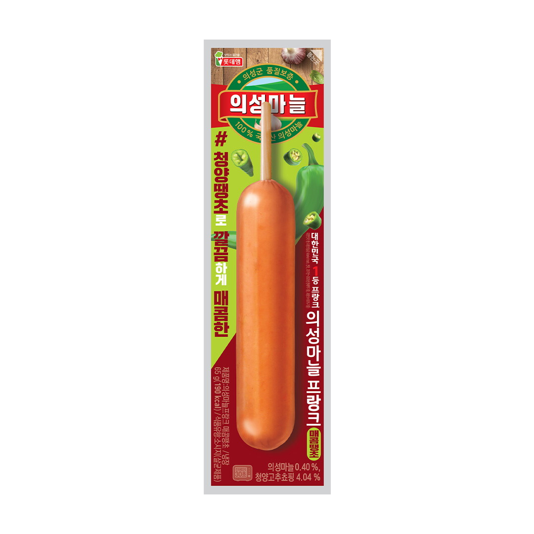 롯데햄 롯데햄 롯데푸드 의성마늘 매콤땡초 프랑크 65G 30입
