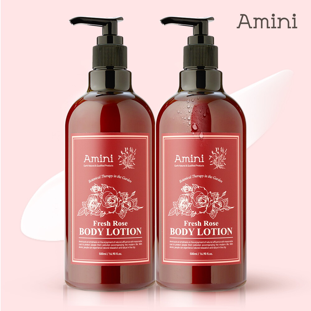 아미니 아미니 바디로션 플라워 테라피 프레쉬로즈 500ml 2개
