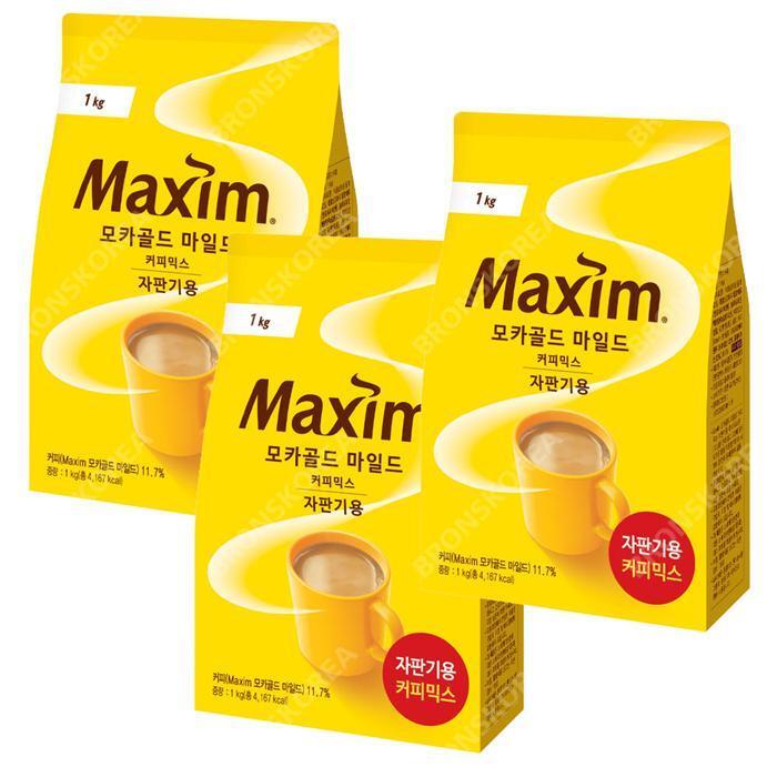셀러허브 식품 동서 맥심 모카골드 마일드 커피믹스 1kg X 3개 자판기용