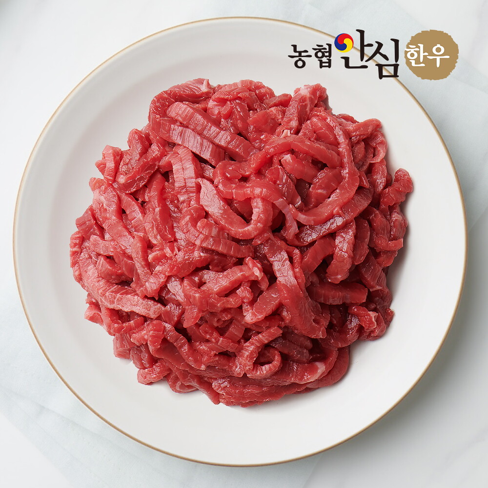 농협안심한우 농협안심한우 국내산 1등급 한우 잡채용 소고기 400g