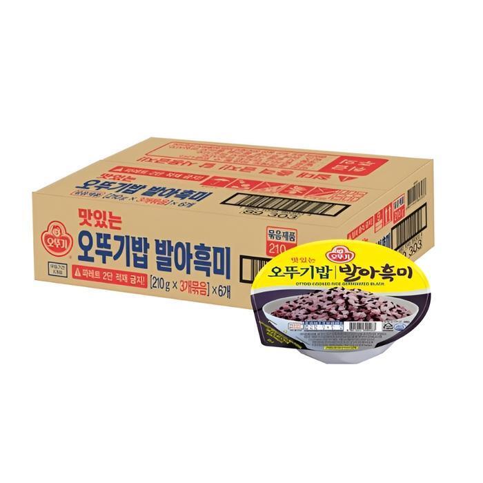 셀러허브 식품 오뚜기밥 발아흑미 (210GX3) 6개