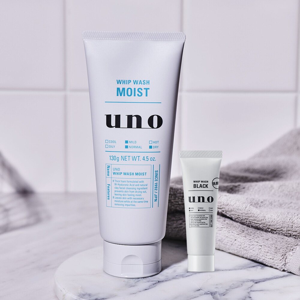 우노 우노 휩 워시 스크럽 130g + 휩 워시 블랙 30ml