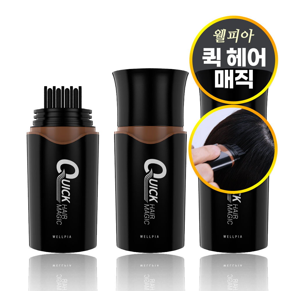 웰피아 웰피아 퀵 헤어매직 3개 새치커버 뿌리염색 새치붓 새치마스카라