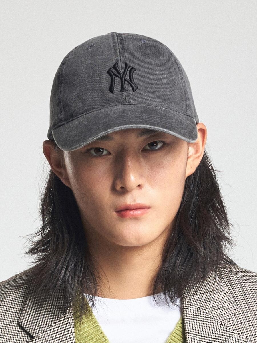 MLB 남여공용 베이직 워싱 언스트럭쳐 볼캡 뉴욕양키스 (3ACPVV14N-50GRD)
