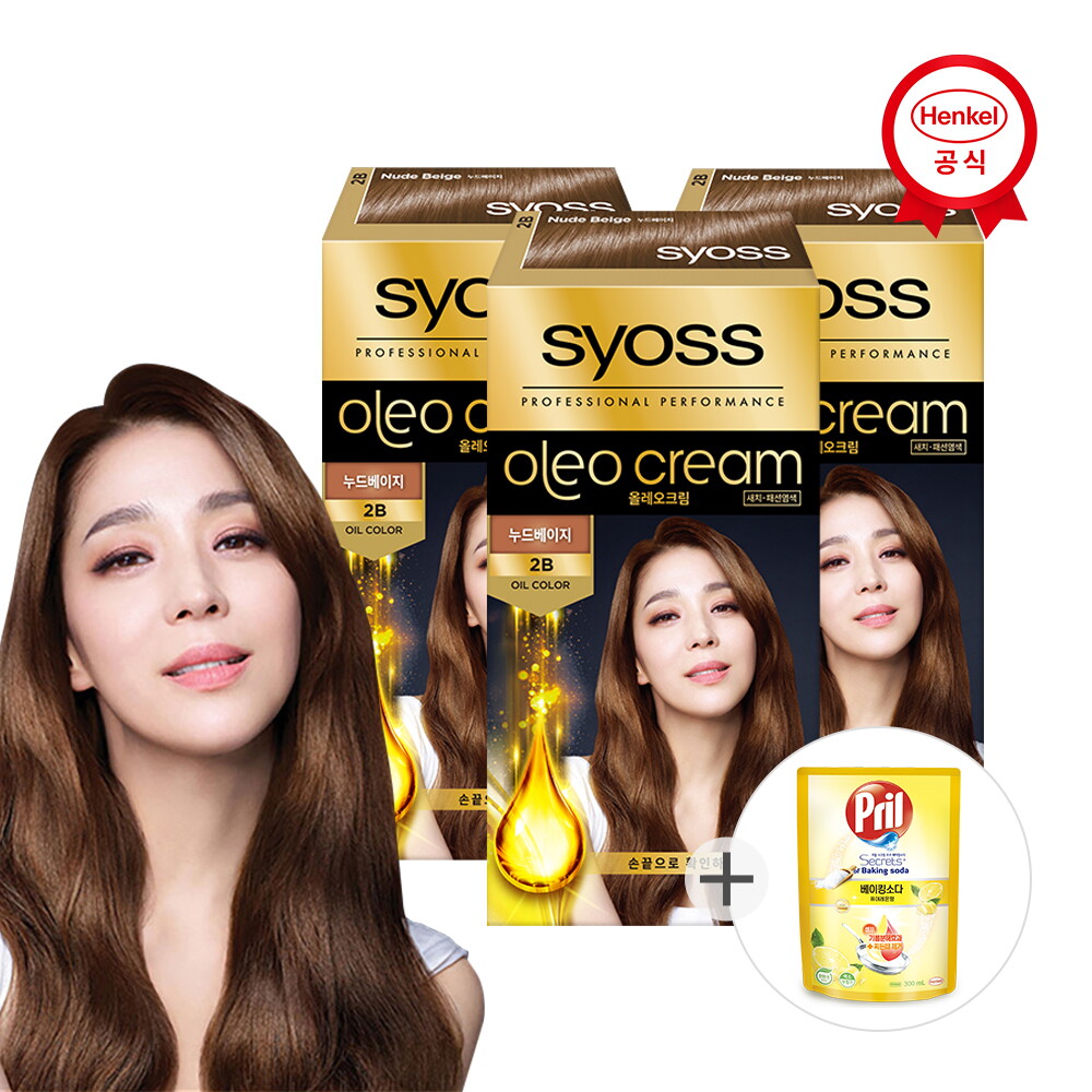 사이오스 사이오스 새치염색약 올레오 x3개 2B 누드베이지_300g증정