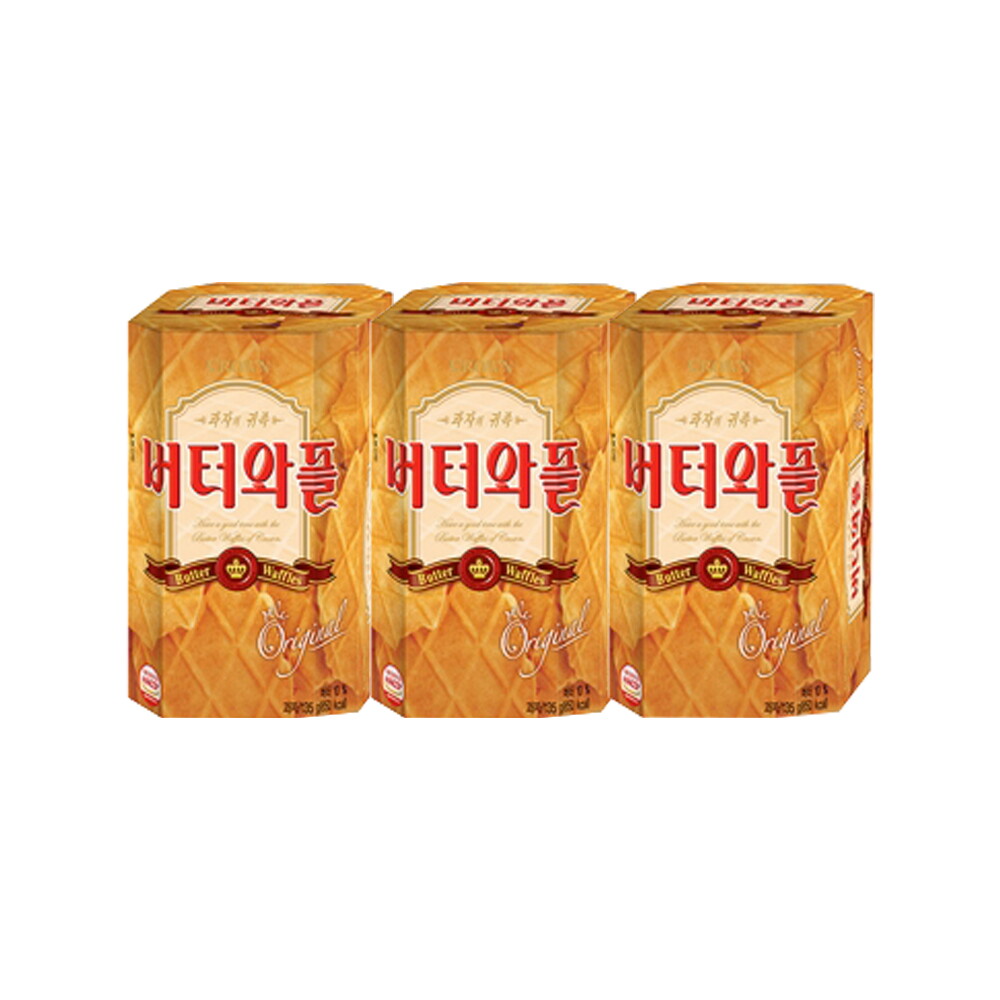크라운제과 크라운 버터와플 135g x 3개