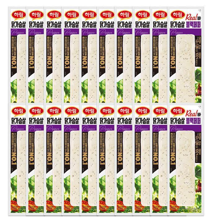 셀러허브 식품 하림 닭가슴살 리얼바 블랙페퍼 70g x 20개