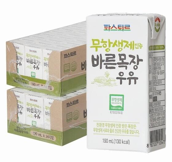 파스퇴르 파스퇴르 무항생제 인증 바른목장(190ml48입)/멸균우유