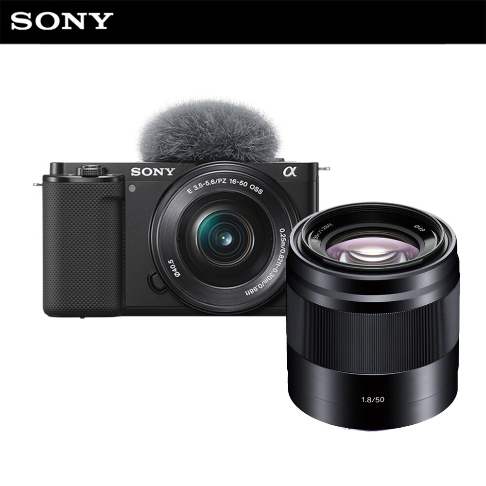 소니 소니 카메라 ZV-E10L (SELP1650 렌즈킷) + SEL50F18 단렌즈 패키지 / 미러리스 브이로그