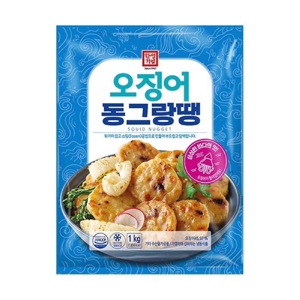 한성기업 (한성기업) 오징어동그랑땡 1kg 1봉지 집밥 간편식 동그랑땡 오징어