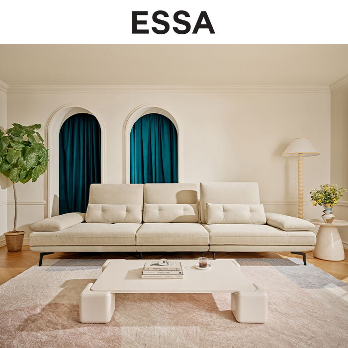 에싸 [03.30~04.05 헤드1개]시모네 4인 스윙기능 크라비츠 패브릭 소파