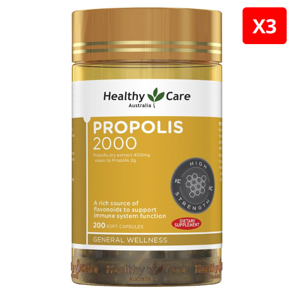 헬씨케어 헬씨케어 프로폴리스 2,000mg 200캡슐 X3개