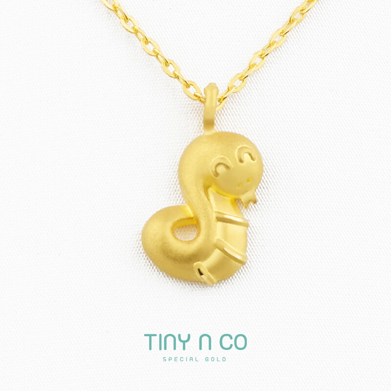 타이니앤코 순금 24K 코코 7.5g 뱀띠 스마일뱀 돌목걸이