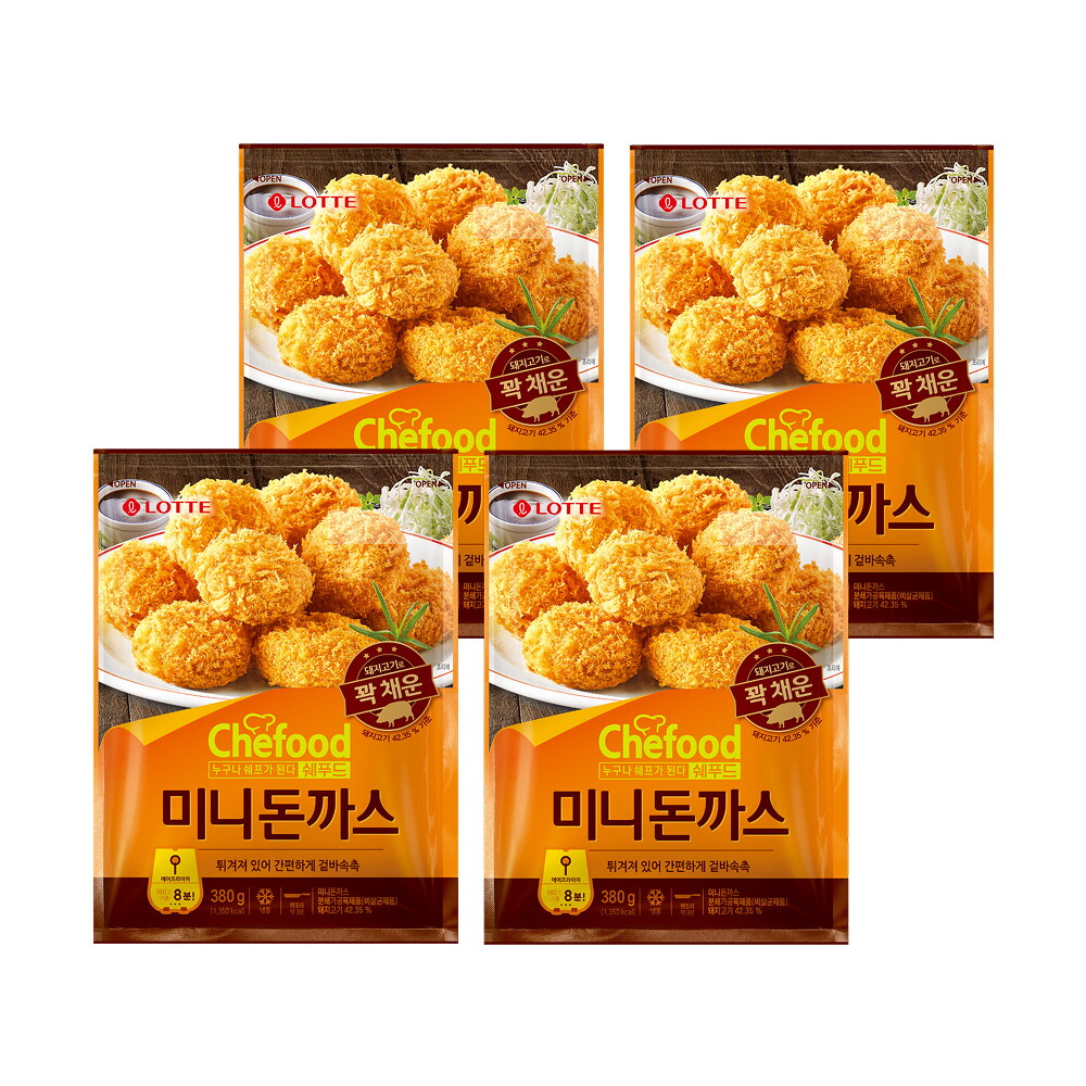롯데푸드 쉐푸드 미니돈까스 380gx4개