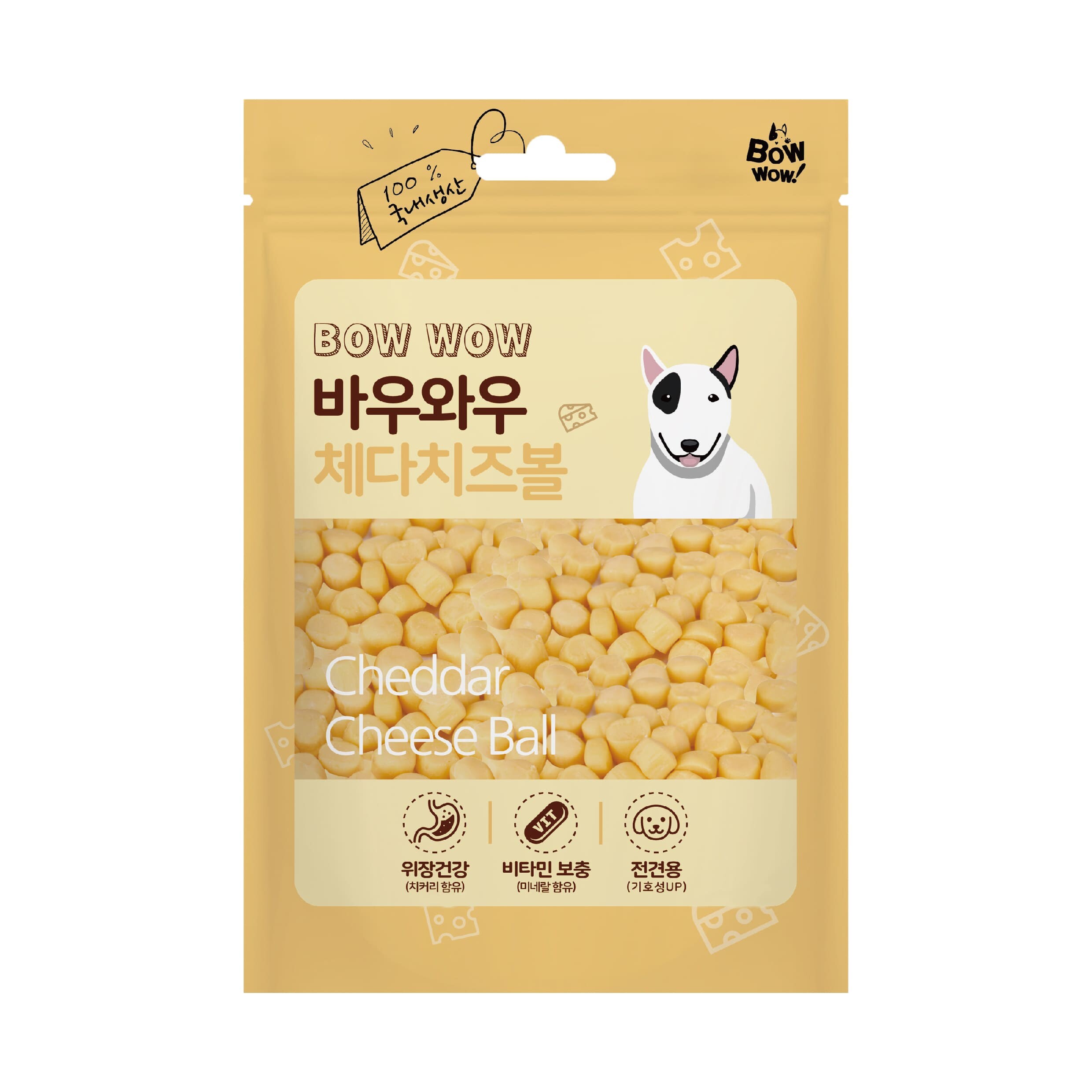 바우와우코리아 바우와우 강아지 간식 치즈볼 100g