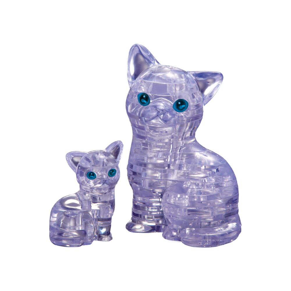 [Jeruel Ind Co.,Ltd]플라잉웨일즈 고양이와 아기 고양이 크리스탈 퍼즐 49피스 화이트