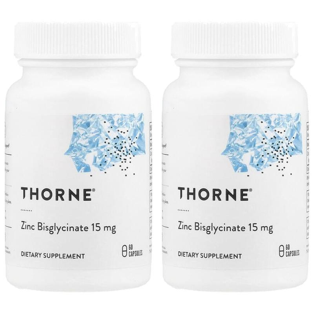 프록시 해외직구 해외배송 Thorne Research 쏜리서치 징크 아연 비글리시네이트 15mg 60정 2개 Zinc Bisglycinate