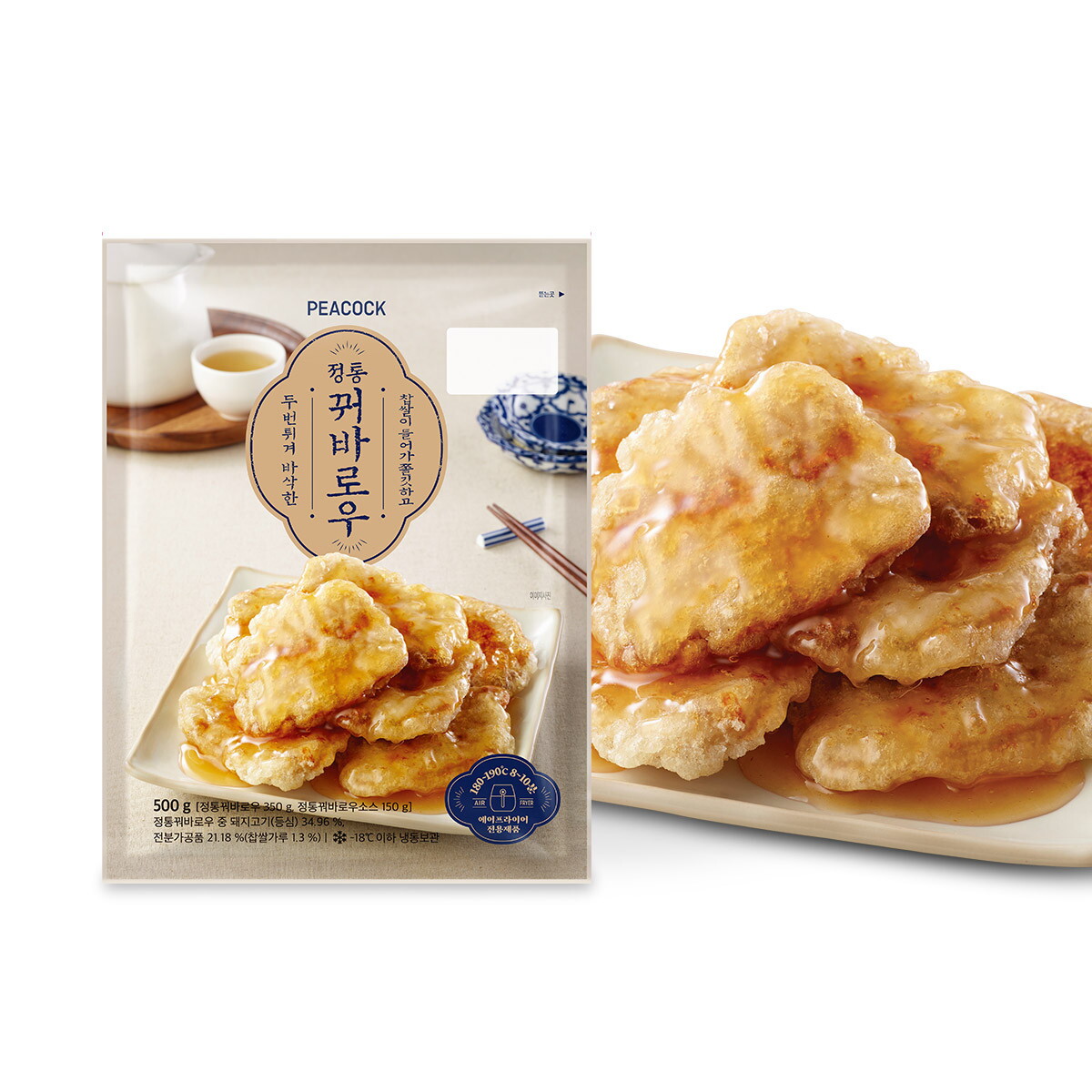 신세계푸드 피코크 정통 꿔바로우 500g X 2팩 (소스포함)