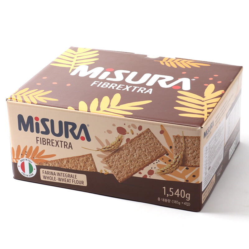 [COLUSSI S.P.A.]글로벌푸드 미주라 통밀 크래커 대용량 4박스 1.5kg / 건강 간식 추천