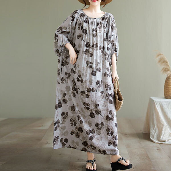 베나프 [베나프]리즈 프린트 루즈핏 롱원피스_BJ2OP030