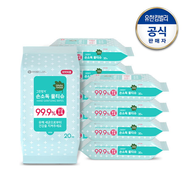 그린핑거 그린핑거 손소독 물티슈 20매X10팩