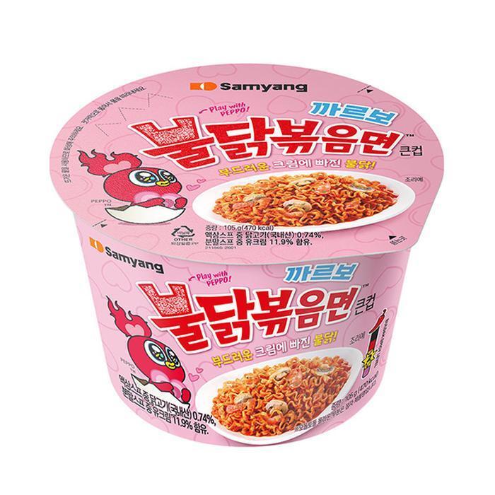 셀러허브 식품 큰컵라면 삼양 까르보 불닭볶음면 105g 16개