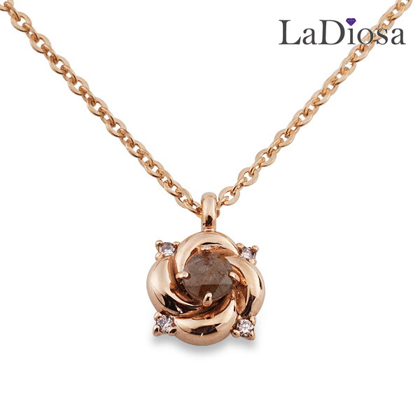 La Diosa 라디오사 14K 러프다이아 목걸이 G14D-7955NM