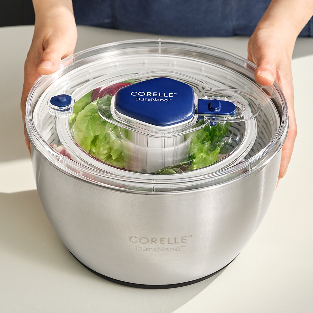 코렐 듀라나노 코렐 듀라나노 스테인리스 스틸 샐러드 스피너 6.5L (야채탈수기/야채짤순이)