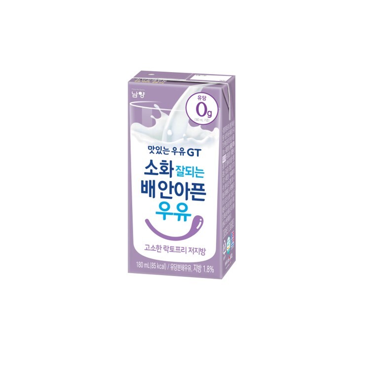 남양 맛있는우유GT 고소한락토프리저지방 180ml x 24개