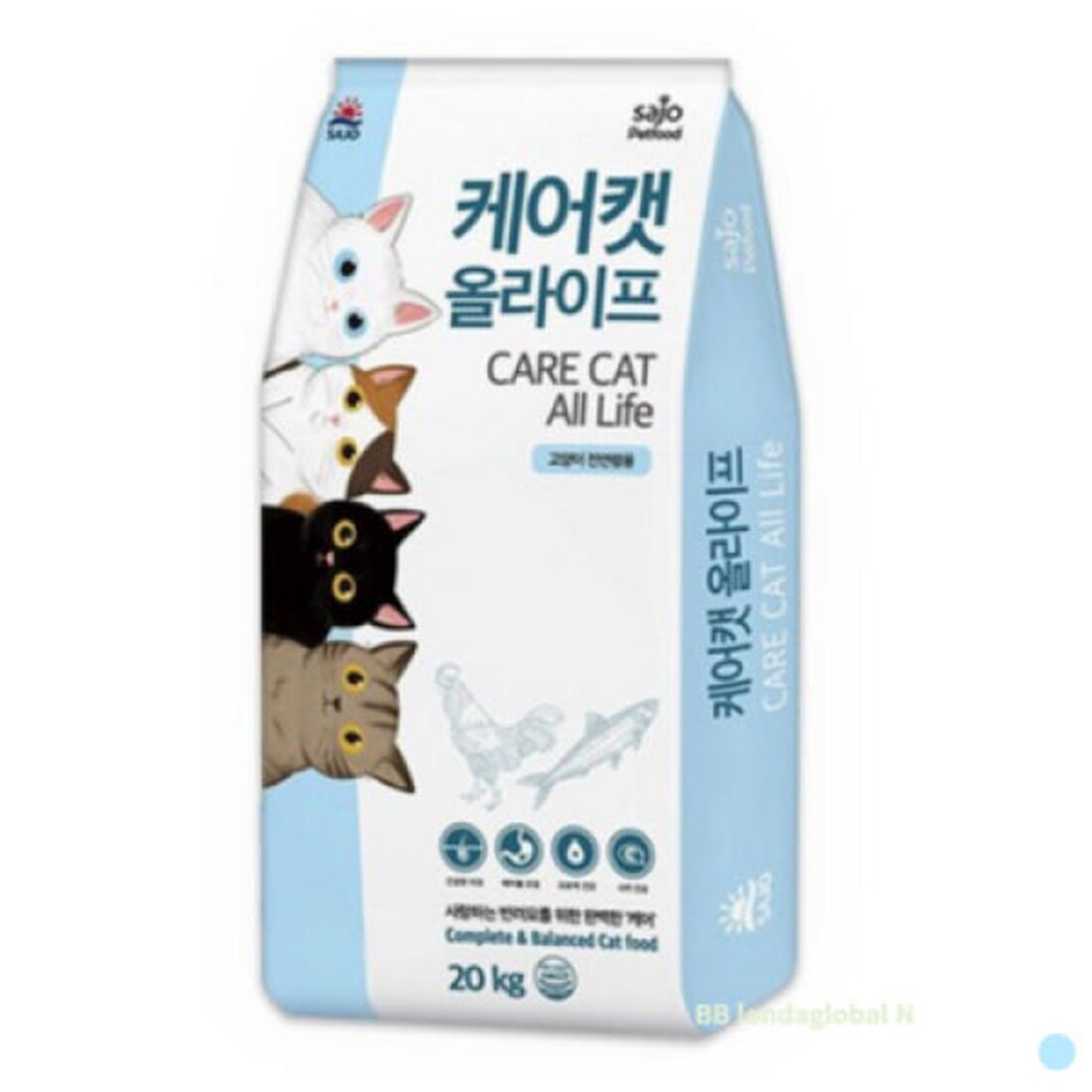 지니얼펫 사조 케어캣 올라이프 전연령 대용량 고양이사료 20kg