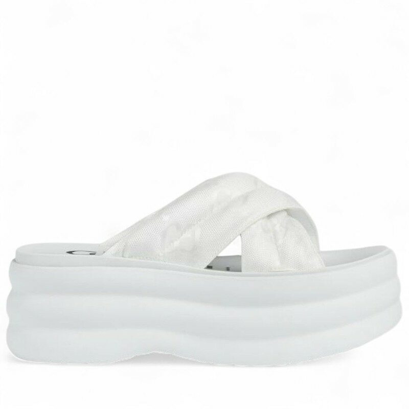 구찌 [명품] 여자 슬리퍼 GG 플랫폼 슬라이드 샌들 화이트 738707 H9H00 9014