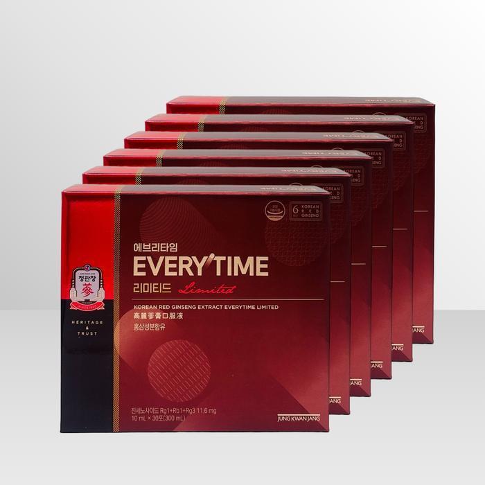 셀러허브 식품 정관장 에브리타임 리미티드 (10ml x 30포) 6개 / iuy