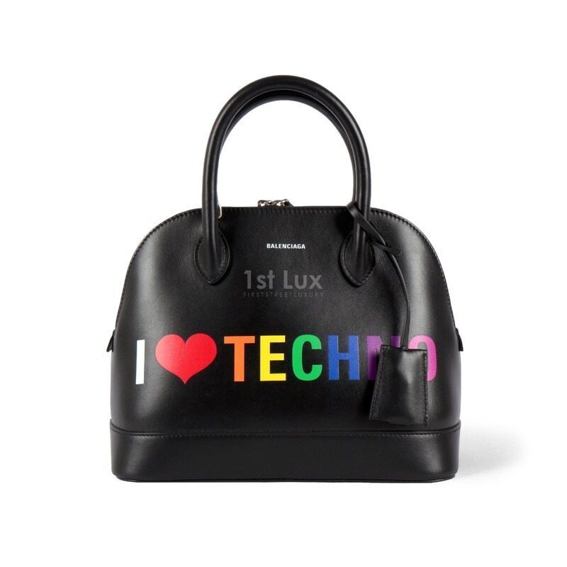 발렌시아가 [명품] S 빌탑 토트백 I LOVE TECHNO 컬러로고 550645 0K1Z3 1000